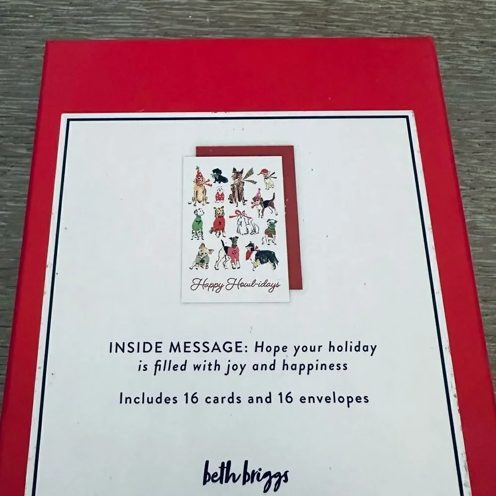 Happy Howlidays Christmas Dog Greeting Cards Set